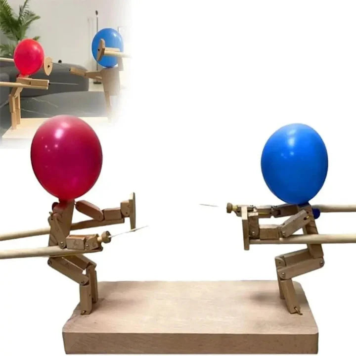 Marionetas de esgrima de madera
