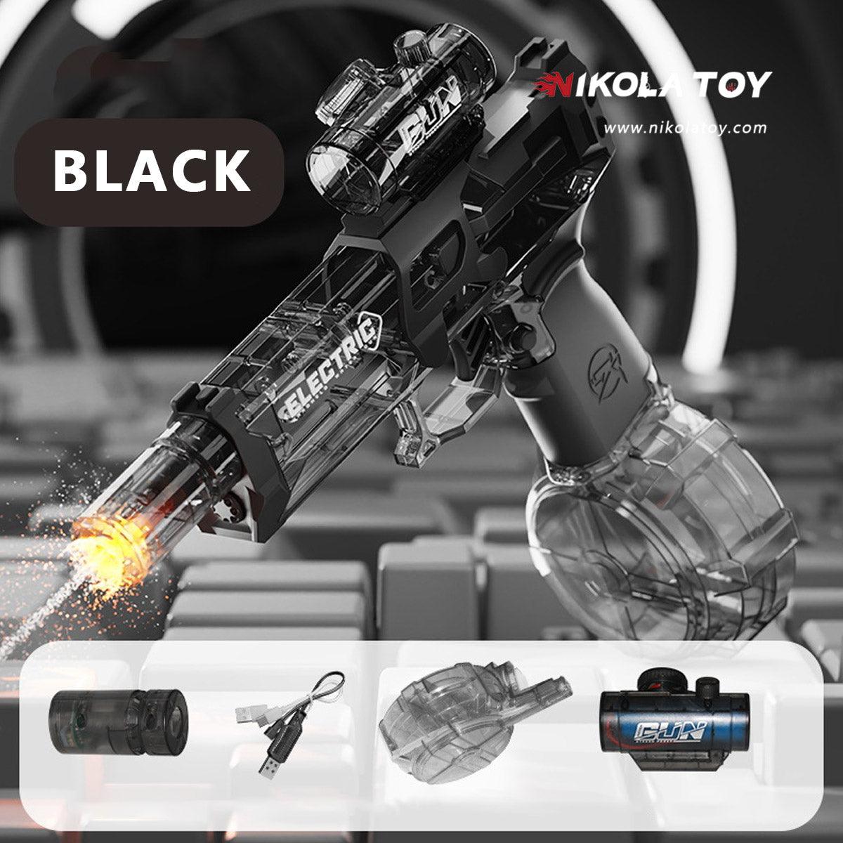 High performance electric flashing light water gun