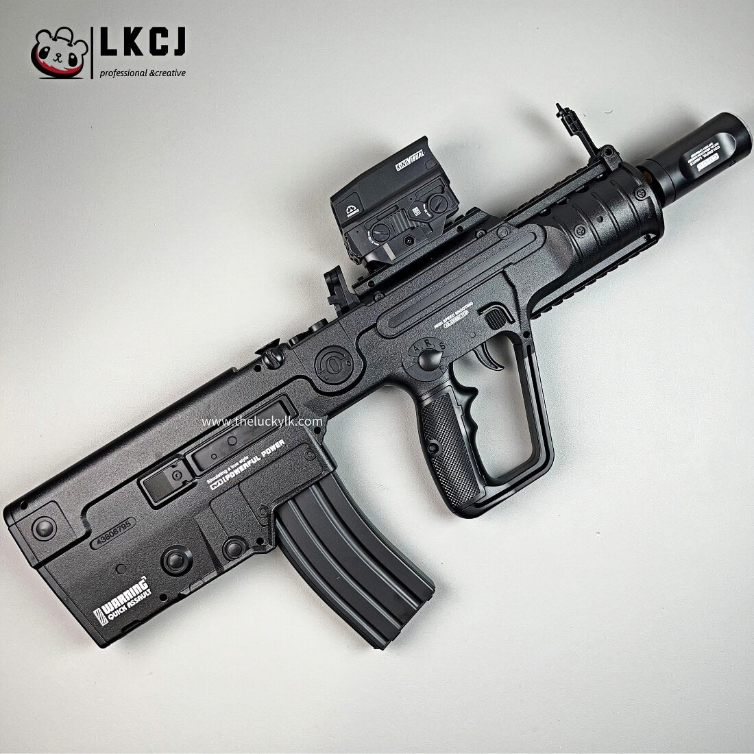 Exquisite Engraving X95 Gel Blaster High Rate of Fire Smooth Shooting With 7 Colors of Lighted Silencer