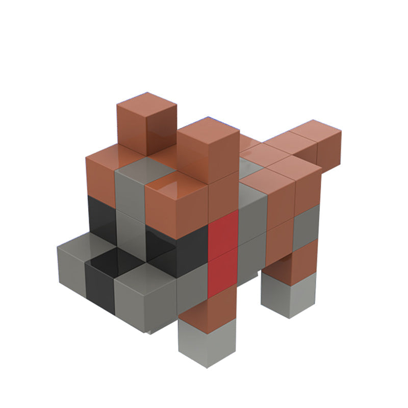 51-teiliges magnetisches Baustein-Set mit Tiermodellen