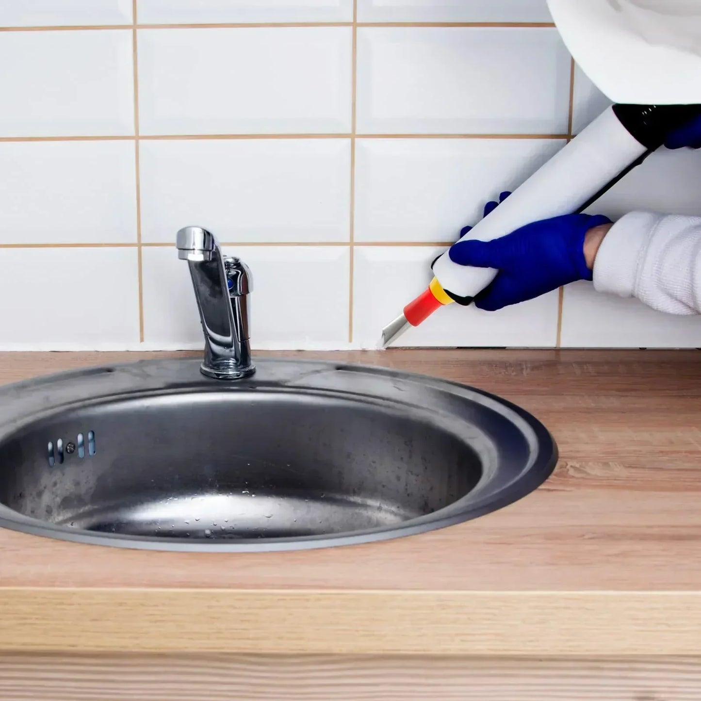 Kit de herramientas con boquilla de goma integrada universal