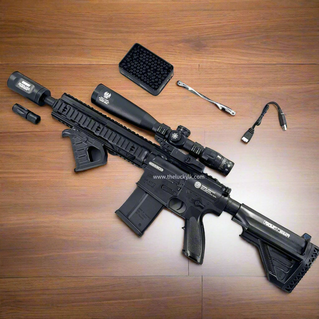 HK417 „Night Ops“ Gel Blaster mit beleuchtetem Schalldämpfer