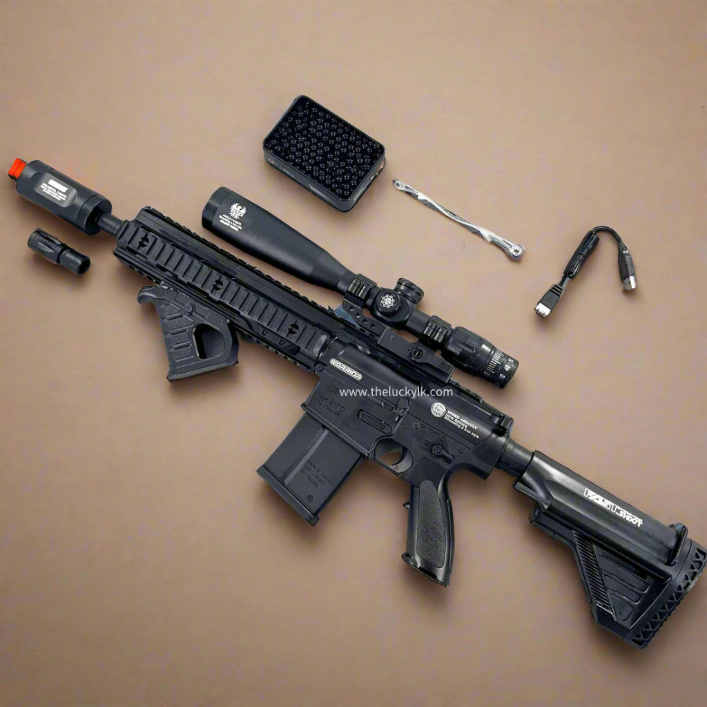 HK417 „Night Ops“ Gel Blaster mit beleuchtetem Schalldämpfer