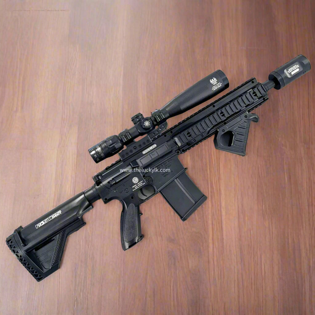 HK417 „Night Ops“ Gel Blaster mit beleuchtetem Schalldämpfer