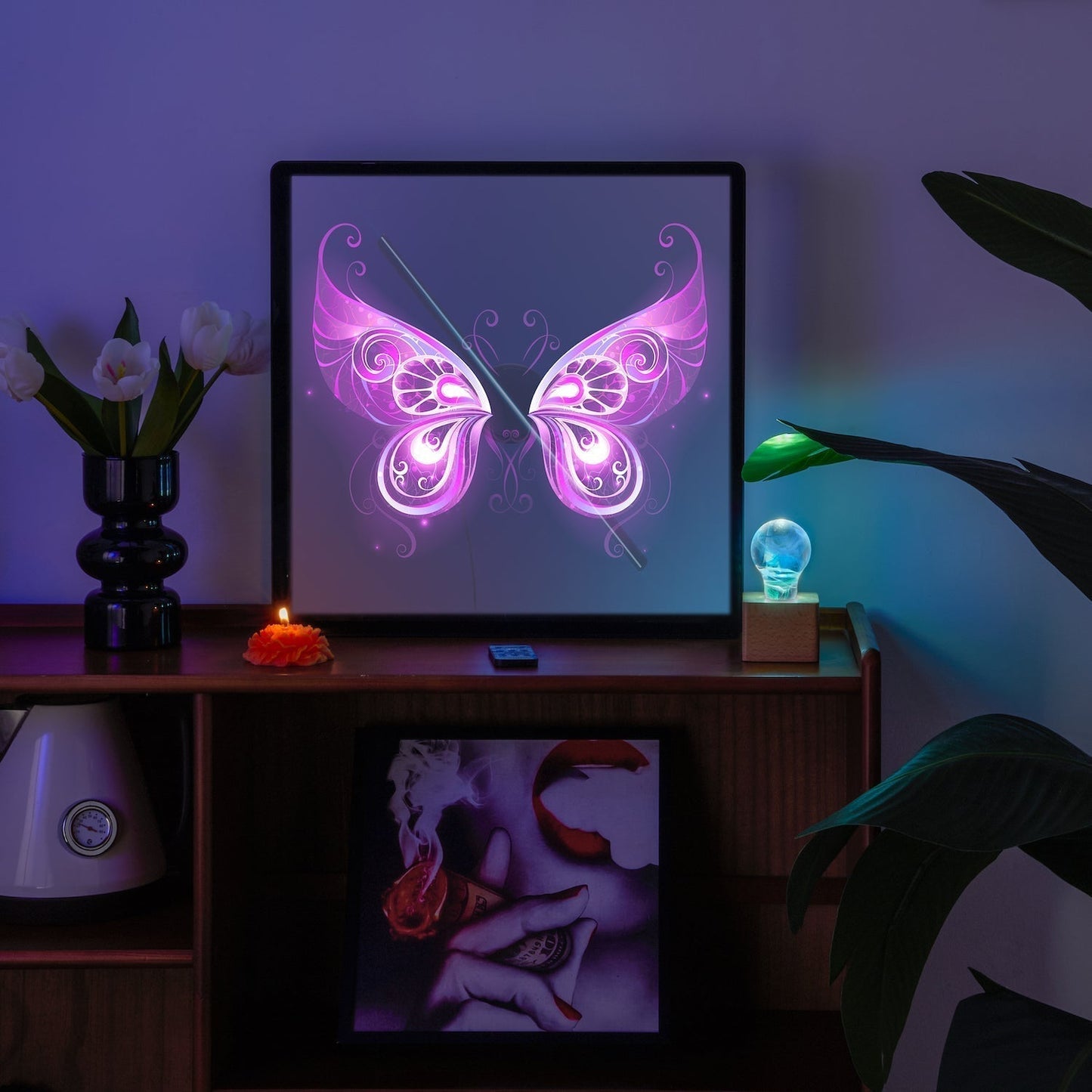 Naked-Eye 3D-Hologramm-Projektor-LED-Lüfter mit Rahmen