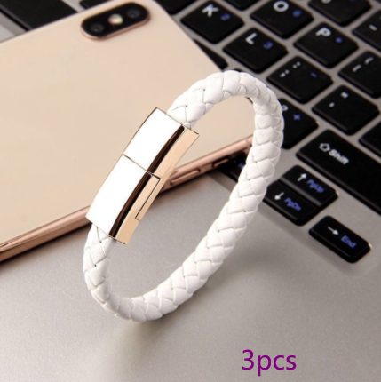 Cable de carga USB para pulsera para iPhone, USB-C y Micro