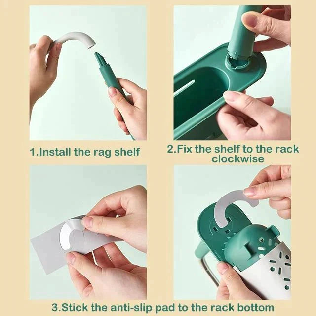 Estante telescópico para fregadero de cocina