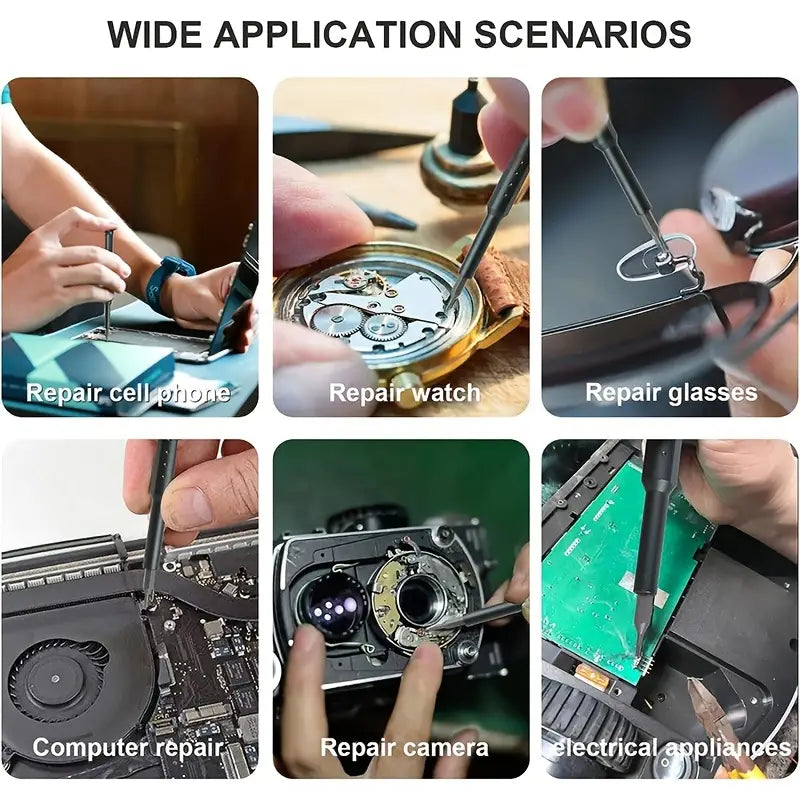 31-in-1-Kompakt-Präzisionsschraubendreher-Set mit Push-Eject