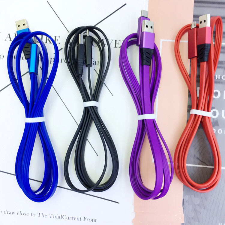 Cable de carga USB reconectable para teléfonos Micro, Type-C y I, línea de datos renovable