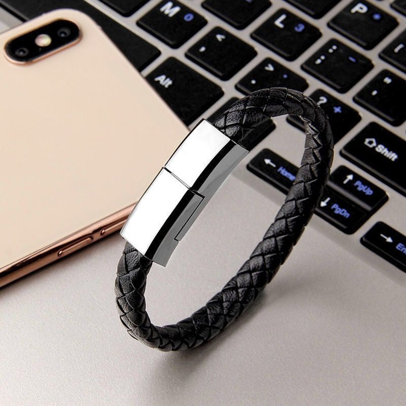 Cable de carga USB para pulsera para iPhone, USB-C y Micro