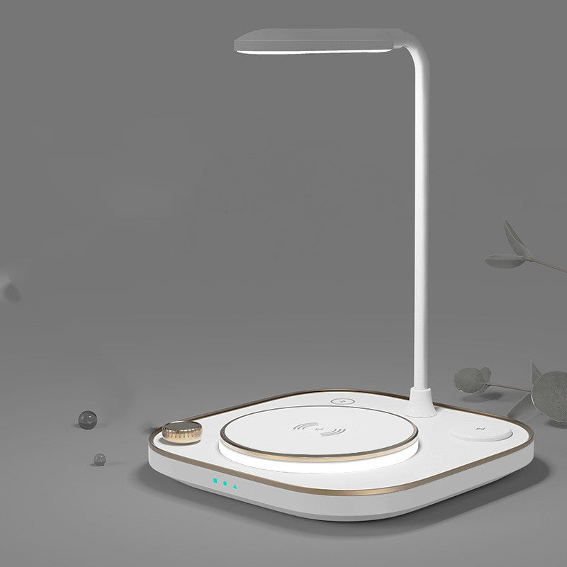 Cargador magnético inalámbrico tres en uno Lámpara de escritorio de carga rápida de 15 W Adecuado para teléfono móvil Reloj Auriculares