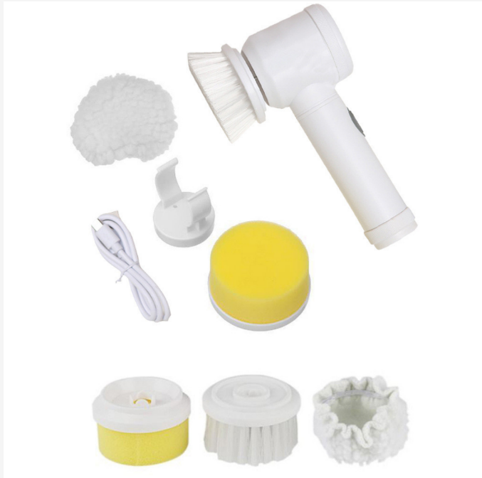 Cepillo de limpieza eléctrico 5 en 1 para cocina, baño, hogar, cepillo mágico