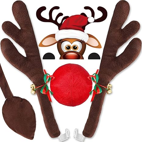 🎄2023-Weihnachts-Schnäppchen🎁Premium Rentier-Auto-Kit Geweih