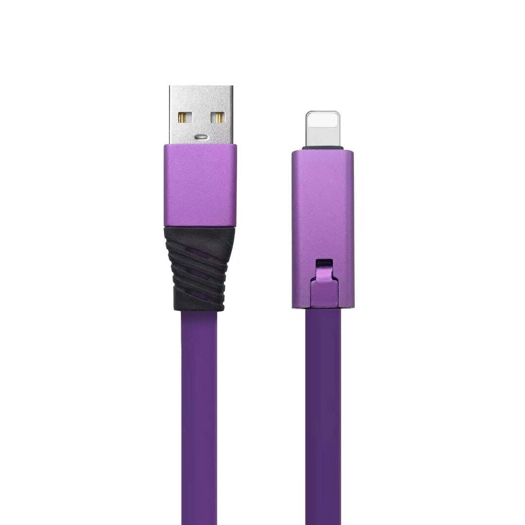 Cable de carga USB reconectable para teléfonos Micro, Type-C y I, línea de datos renovable