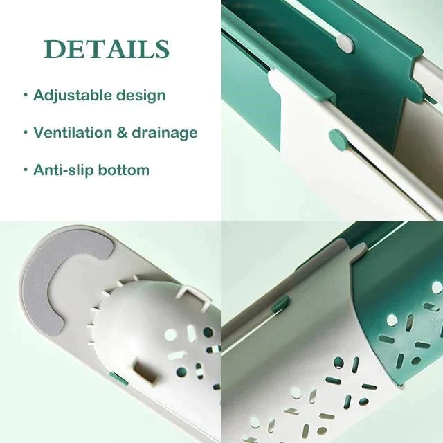Estante telescópico para fregadero de cocina