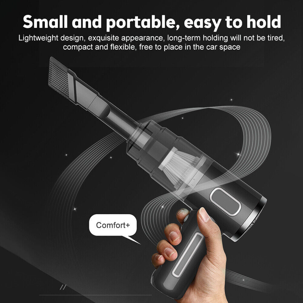 Wireless Car Vacuum Cleaner USB Charging 2000Mah Portable Mini Wet and Dry 29000Pa Vacuum Cleaner