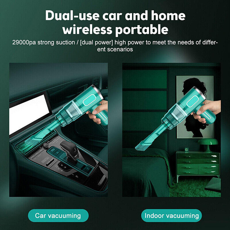 Wireless Car Vacuum Cleaner USB Charging 2000Mah Portable Mini Wet and Dry 29000Pa Vacuum Cleaner