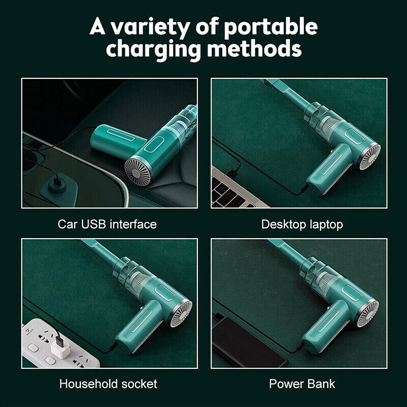 Wireless Car Vacuum Cleaner USB Charging 2000Mah Portable Mini Wet and Dry 29000Pa Vacuum Cleaner