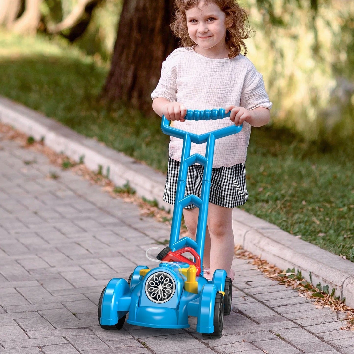 Electric Rotating Bubble Cart Toy for Kids