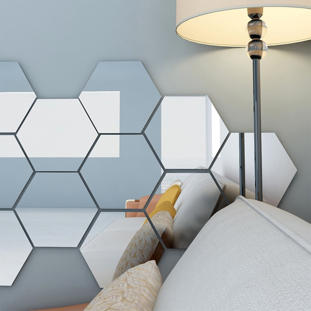 Adhesivo de pared con espejo irrompible y autoadhesivo para baño y decoración del hogar