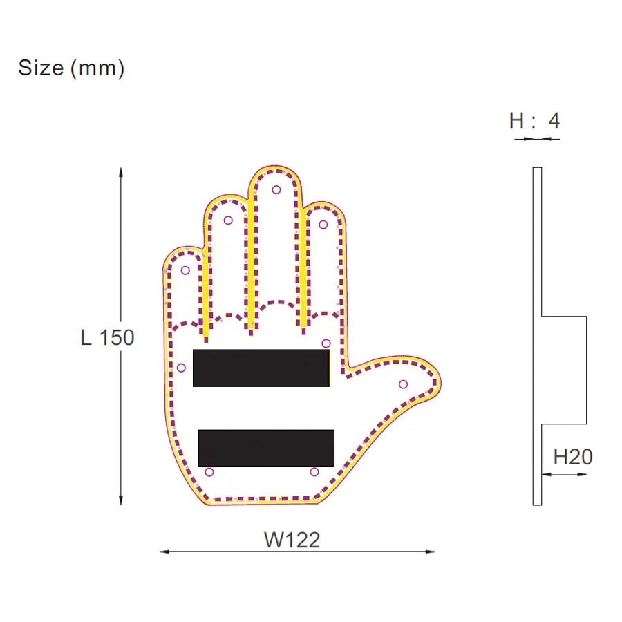 GloGesture™ - Señal de mano con LED