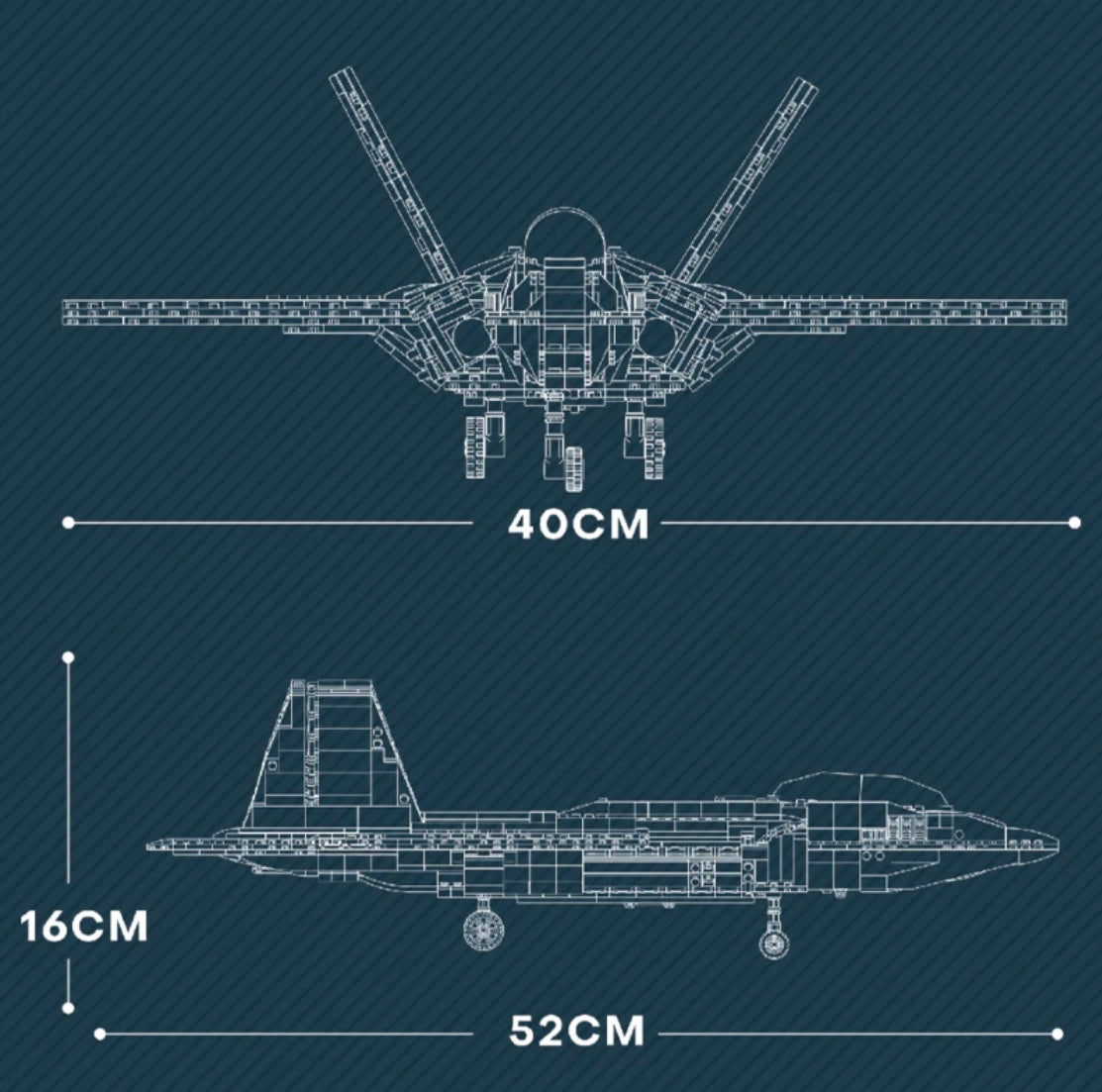 BRICKOPS LOCKHEAD MARTIN F-22 RAPTOR (2,000 Pieces)