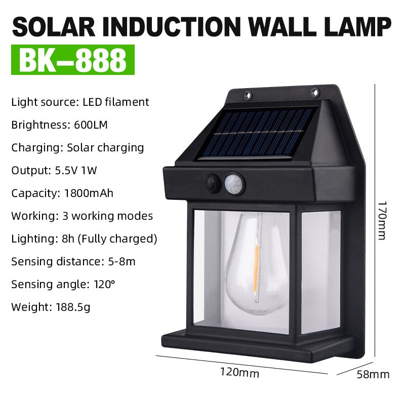 Lámpara de pared solar