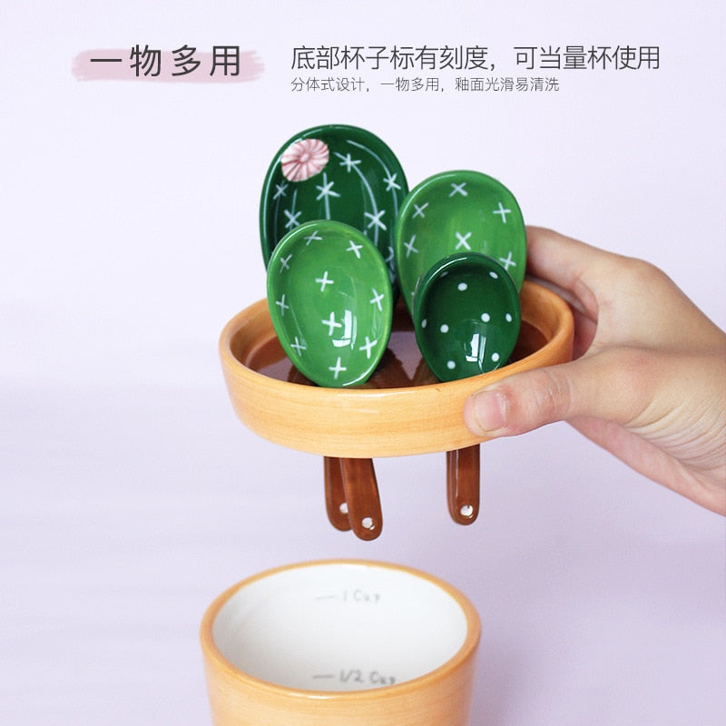 Juego de cucharas medidoras de cactus
