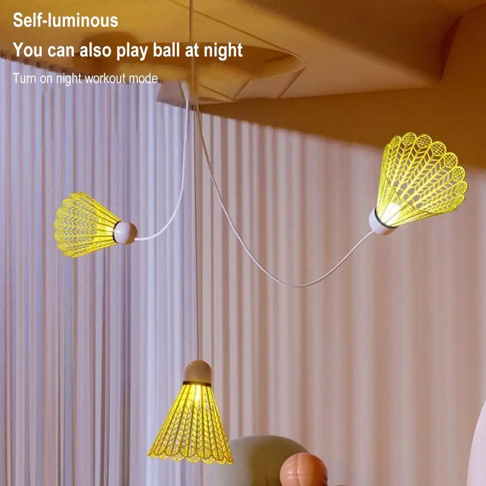 VOLANTE DE BÁDMINTON CON LEDS PARA RETORNO