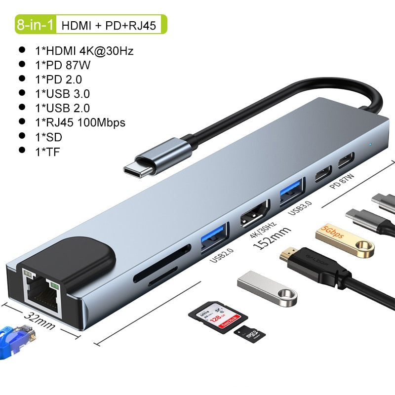 Adaptador para computadora portátil con estación Thunderbolt