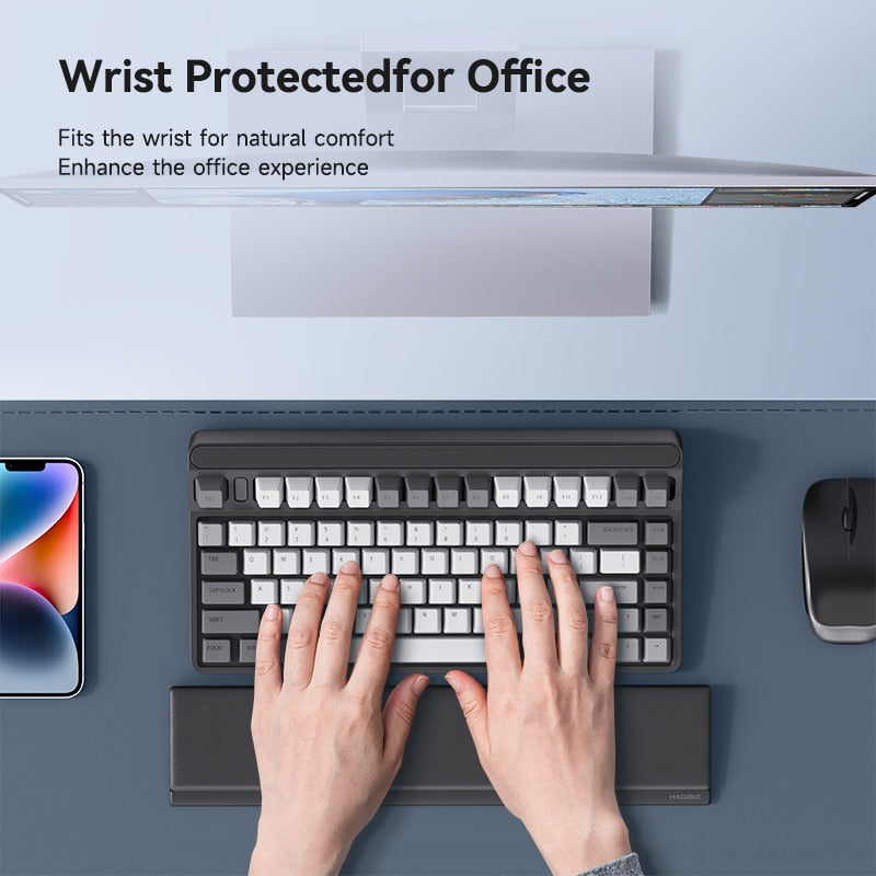 Almohadilla de descanso para muñecas para guardar el teclado