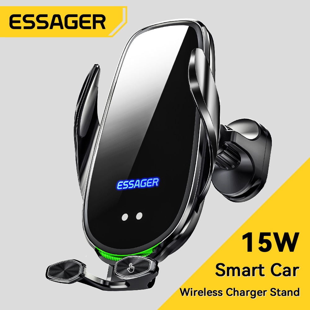 Soporte de teléfono para coche con cargador inalámbrico