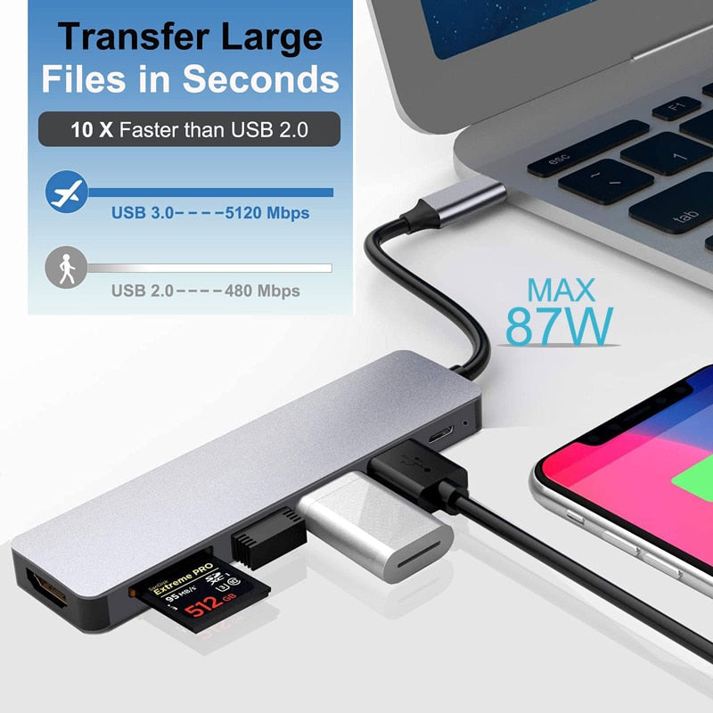 Adaptador para computadora portátil con estación Thunderbolt