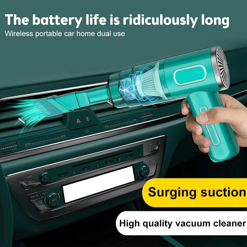 Wireless Car Vacuum Cleaner USB Charging 2000Mah Portable Mini Wet and Dry 29000Pa Vacuum Cleaner