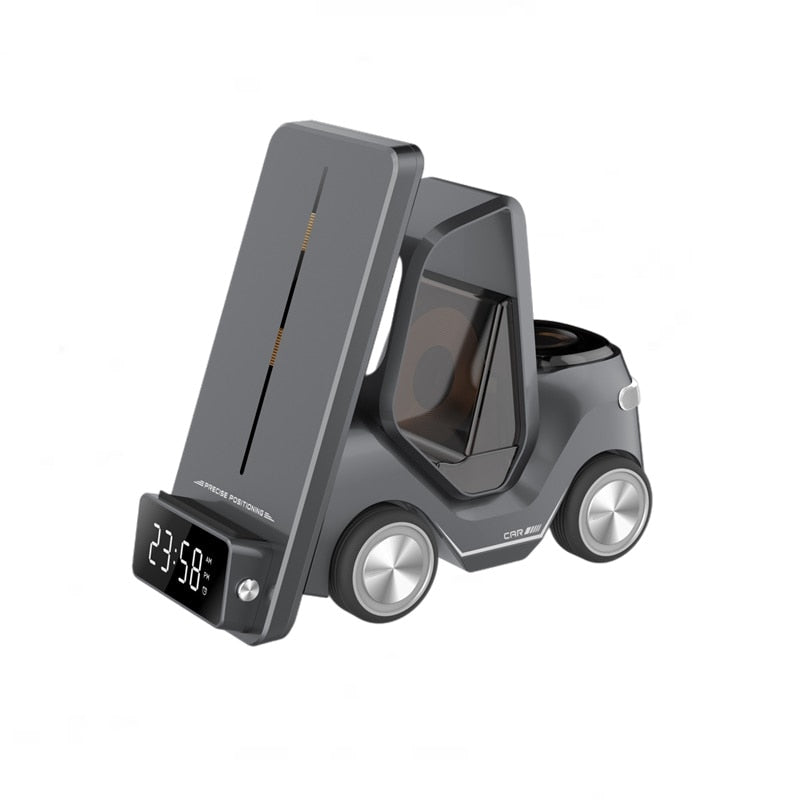 All-in-One Charging Station: Alarm, Wireless, Night Light