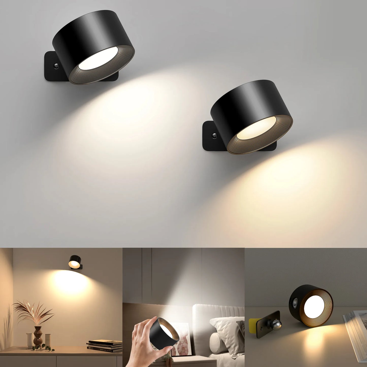 LumiGlow 360° Wandleuchte mit Touch-Steuerung
