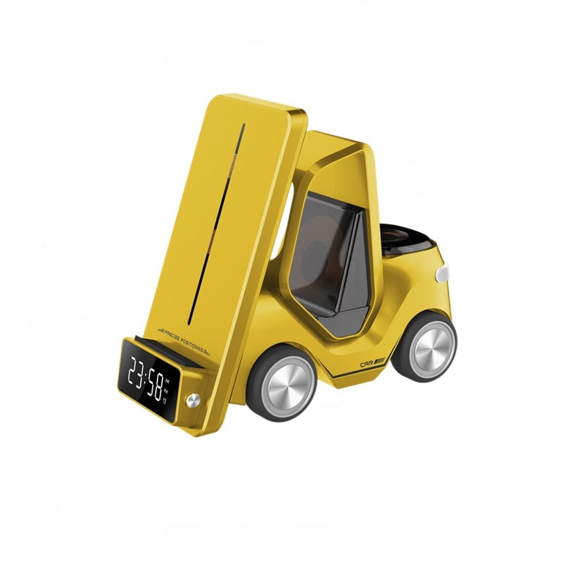 All-in-One-Ladestation: Alarm, Kabellos, Nachtlicht