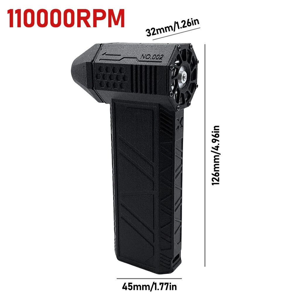 Mini ventilador turbo inalámbrico de 110 000 RPM para limpieza y barbacoa