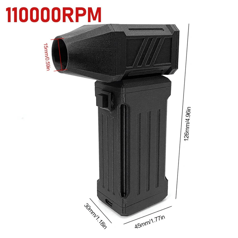 Mini ventilador turbo inalámbrico de 110 000 RPM para limpieza y barbacoa