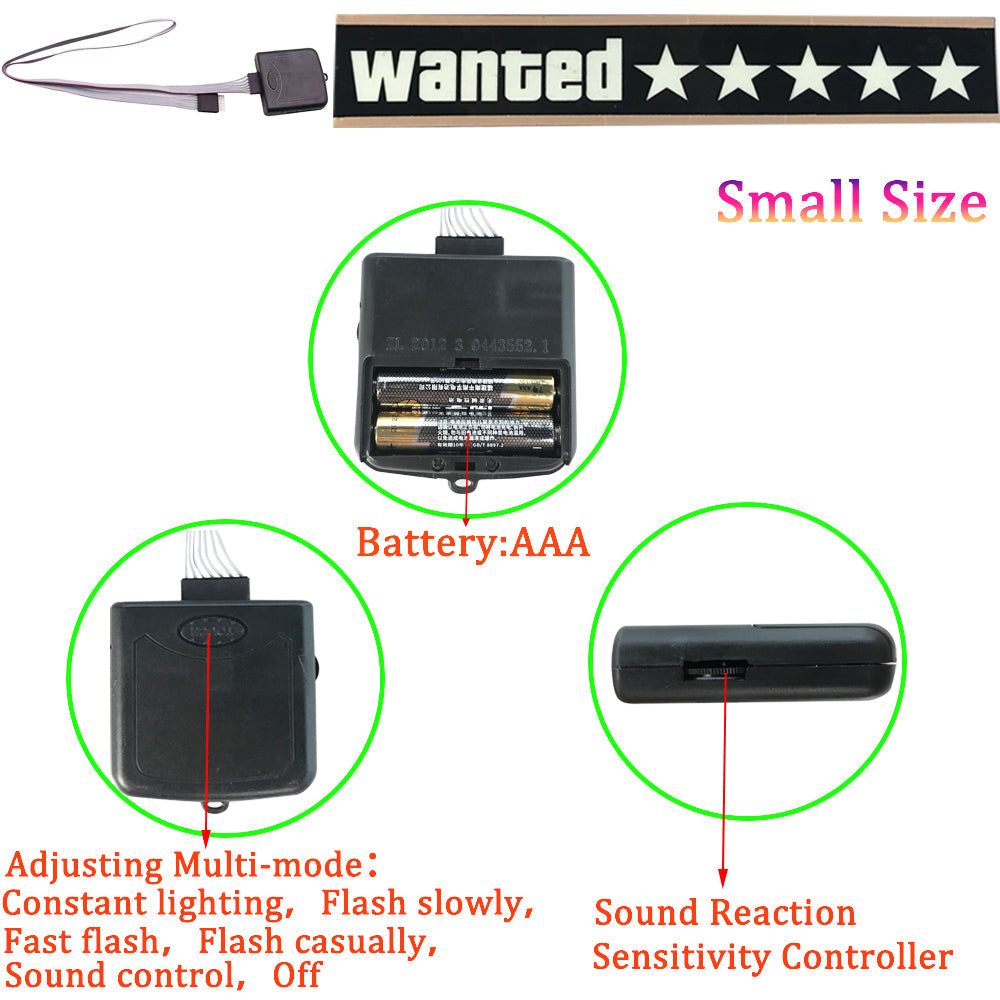 Wanted LED-Aufkleber