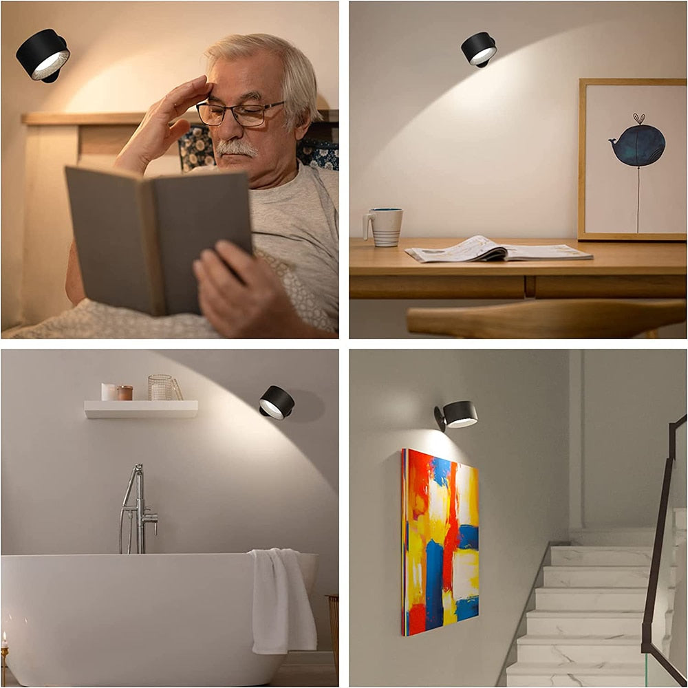 Lámpara de pared LED recargable por USB