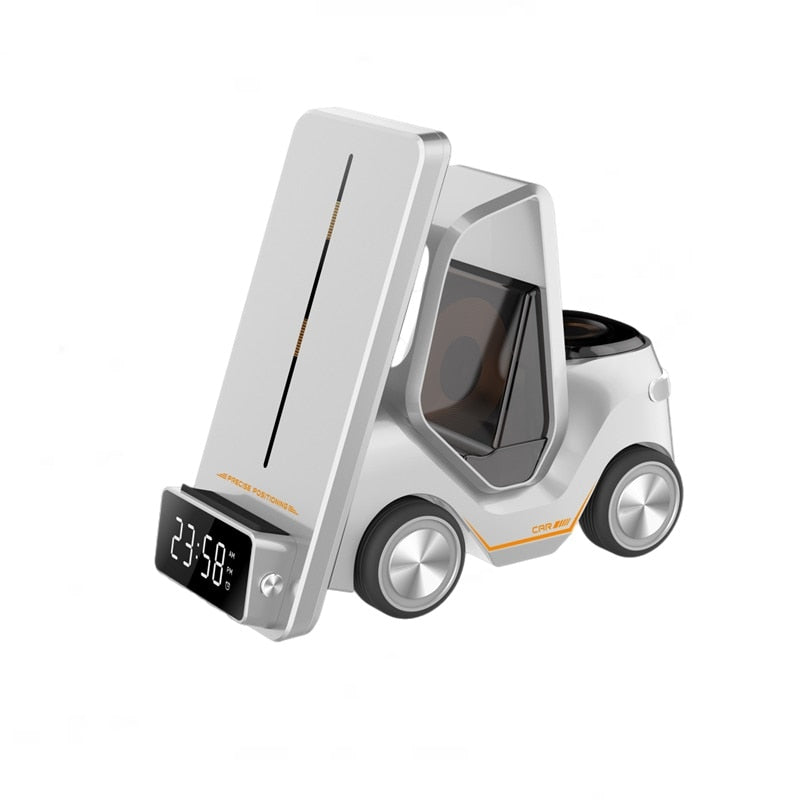 All-in-One Charging Station: Alarm, Wireless, Night Light