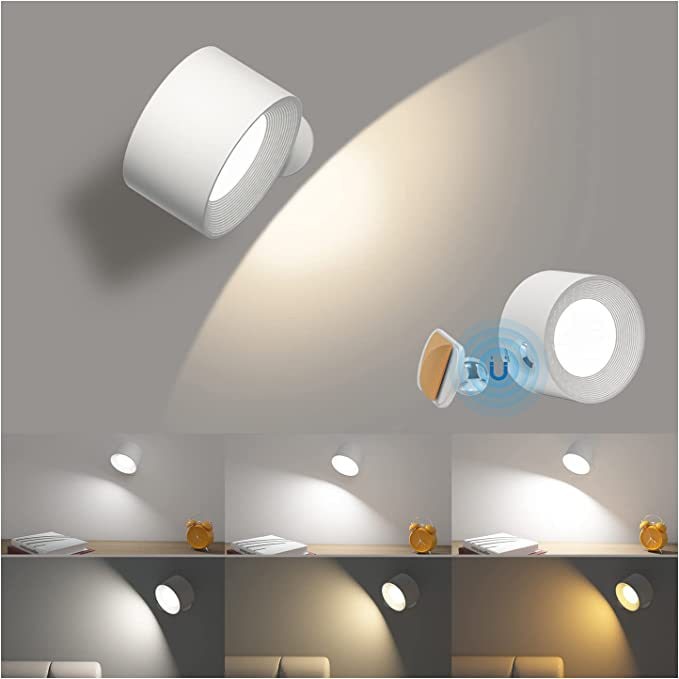 Lámpara de pared LED recargable por USB