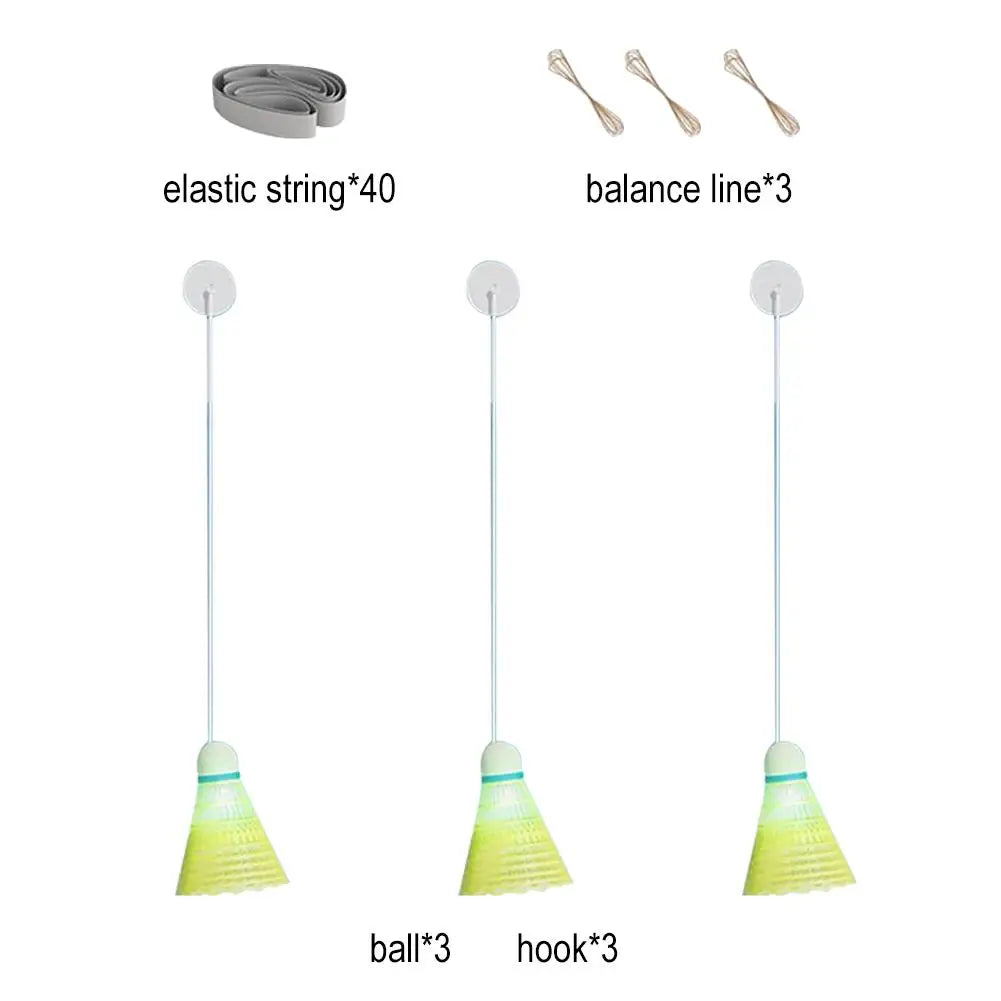 3 Stück LED Badminton-Rückholfederbälle