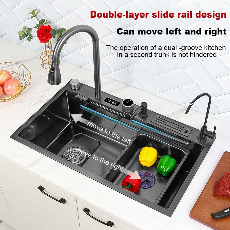 Fregadero de cocina de acero inoxidable