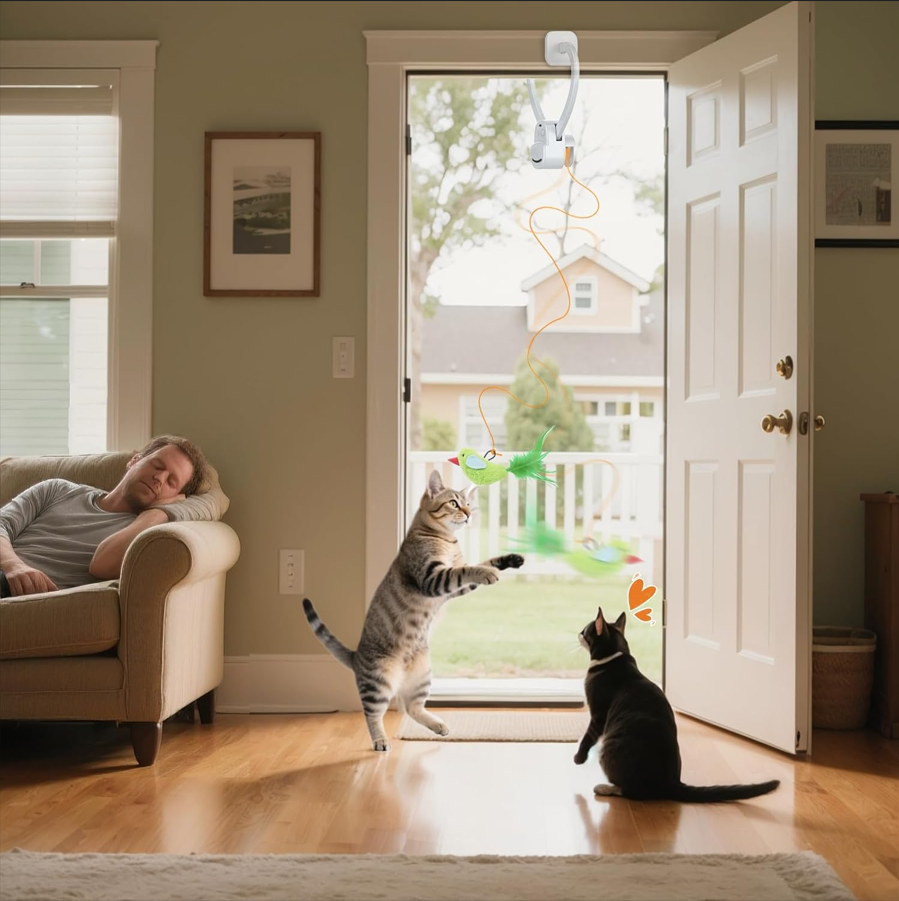 Door Hanging Flying Cat Toy