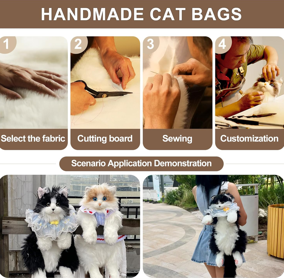 Cat Shaped Plush Backpack