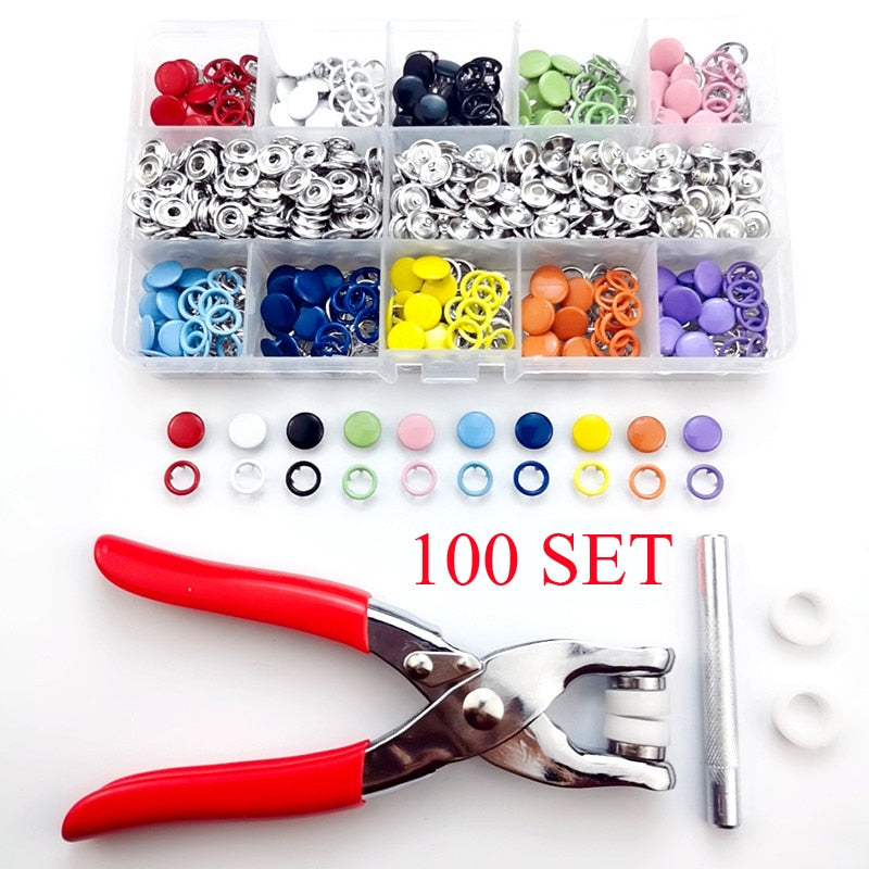Kit de herramientas para botones a presión con alicates para sujetadores