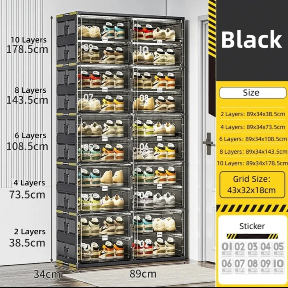 New Dust Proof Foldable Shoe Rack Multi-layer Storage Cabinet