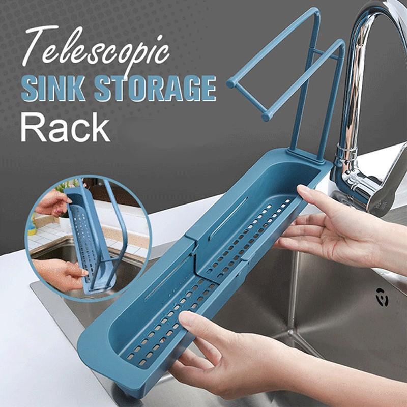 Estante telescópico para fregadero de cocina